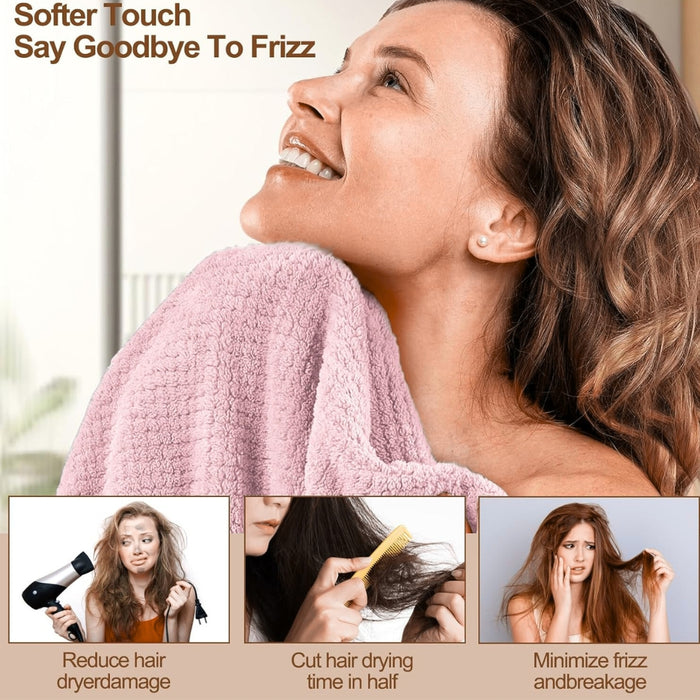 Digital Shoppy Hair Dryer Cap – Light Purple, Women's Microfiber Towel Wrap