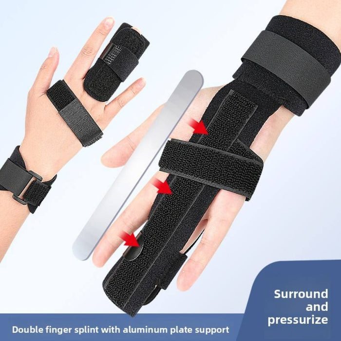 Digital Shoppy  Full Trigger Finger Splint Hand and Wrist Brace Support Adjustable Locking Straightener Straightening Immobilizer Treatment