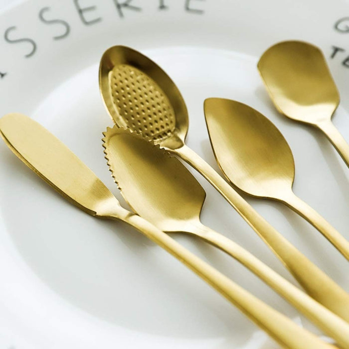 Digital Shoppy 5pcs Nordic Coffee Spoons – Stainless Steel Stirring Set