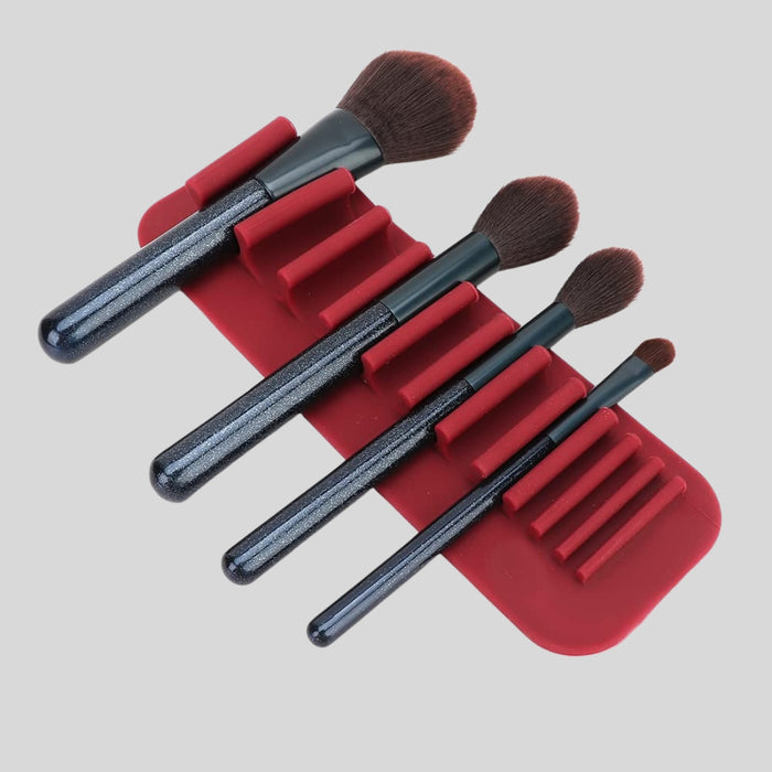 Soft silicone cosmetic brush for applying face masks, creams, and serums evenly.