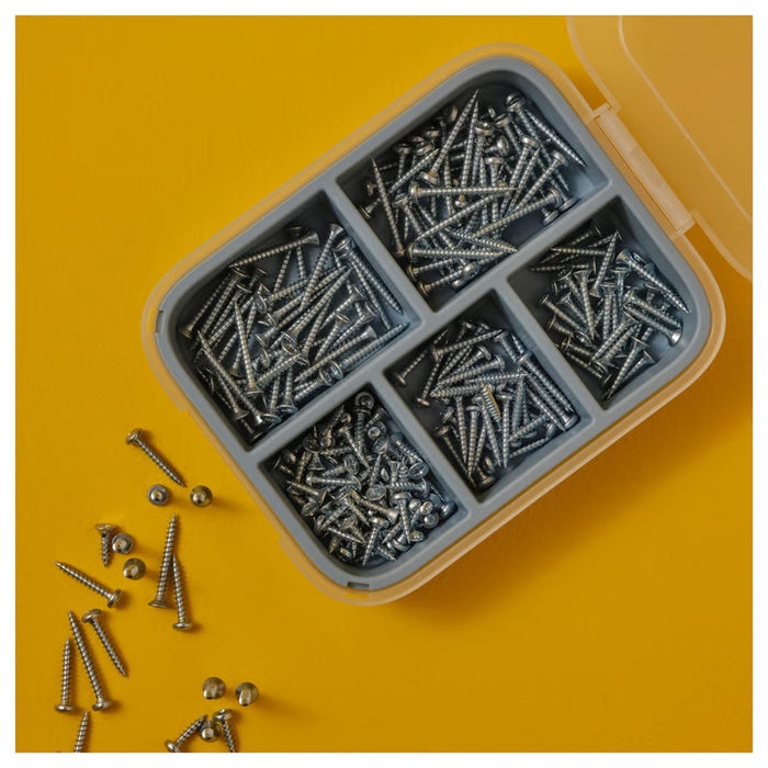 IKEA TRIXIG Complete Hanging Set: 200-Piece Wood Screw Set + 85-Piece Hooks & Hanging Set