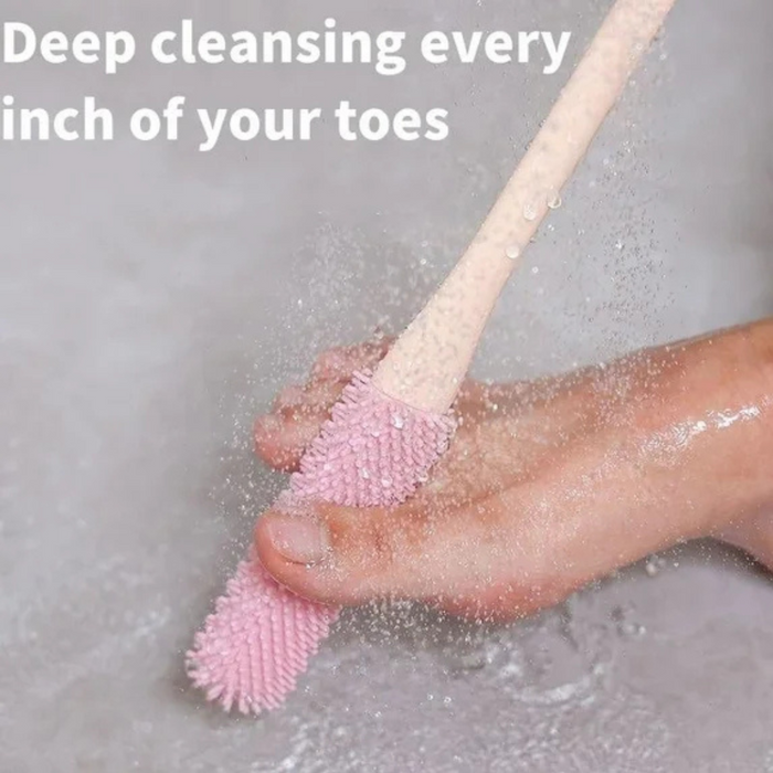 Digital Shoppy Toe Seam Foot Brush, 40cm– Soft Silicone Cleaner for Dead Skin