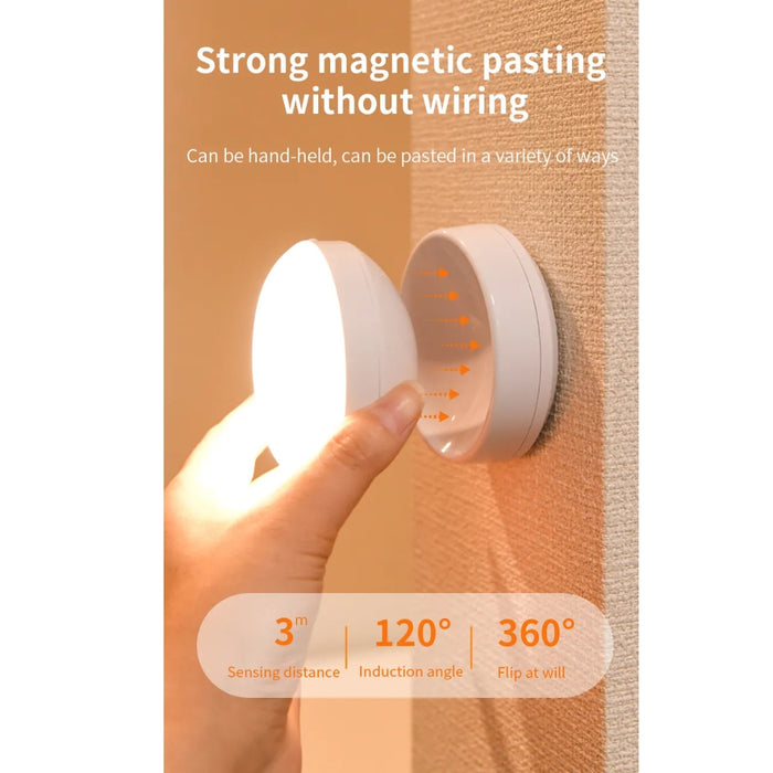 Digital Shoppy Rotating Motion Sensor Night Light – Human Body Detection LED for Corridor, Garage & Wardrobe