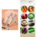 Durable carrot cutter and stainless steel vegetable peeler for home cooking.