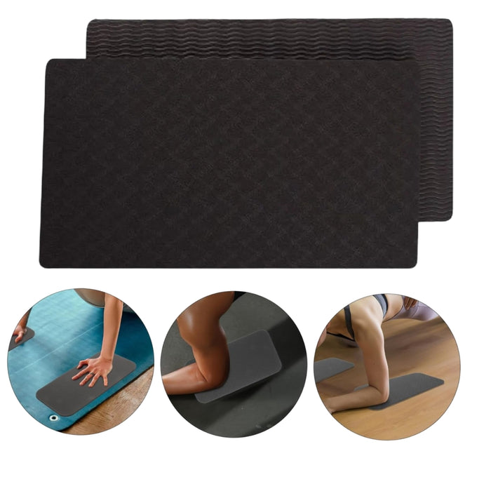 Digital Shoppy 2pcs Plate Support Pad, Black - Elbow & Knee Cushion - Yoga & Fitness