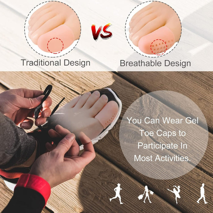 Digital Shoppy 1pair Silicone Toe Protector Sleeve - High Heels & Thumb Support - Large