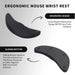 Black ergonomic mouse wrist rest with curved palm-fitting shape and gliding bottom – designed for comfort and synchronized mouse movement – 1598452347809 13936001