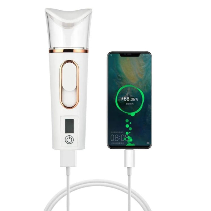 Digital Shoppy Home Rechargeable Water Replenishing Instrument Steamed Face Sprayer - white