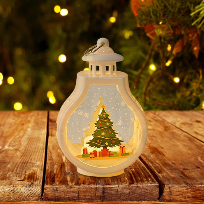 Digital Shoppy LED Christmas Candle Lamp, White Shell Tree Ornament - Decorative Light