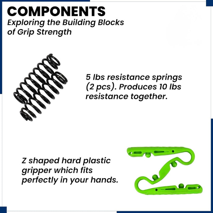 Digital Shoppy Green Hand Grip Strengthener, 15Lbs - Finger & Forearm Exerciser for Workout & Rehab