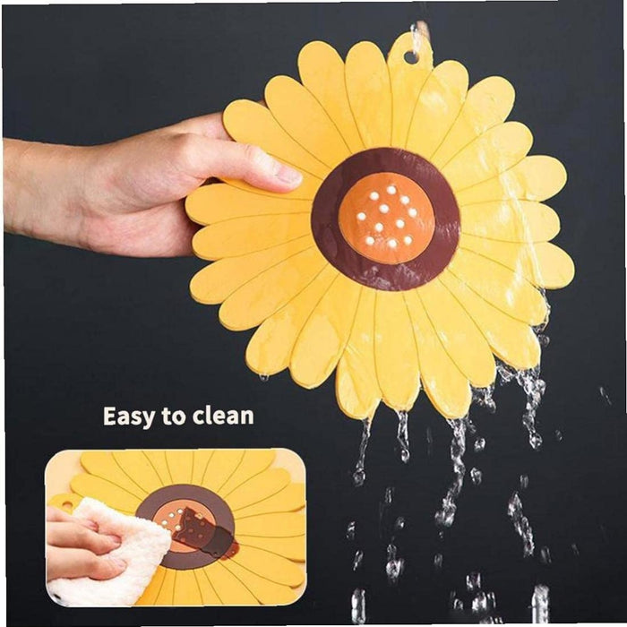 Digital Shoppy  Sunflower Potholder, 19.5 cm – Decorative Heat-Resistant Pad