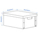 IKEA GÄRDESGÅRD storage box – labeled dimensions: 25 cm depth, 35 cm width, 16 cm height (9 ¾x13 ¾x6 ¼")-80596954