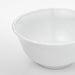 IKEA UPPLAGA Bowl, white, 13 cm 5 inches, featuring a scalloped edge and glossy finish, placed on a clean white surface—minimalist design perfect for serving soups, salads, and desserts -60438022.