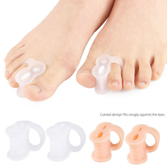 Digital Shoppy New Design Soft SEBS Gel Hallux Valugs Orthotic Toe Separator, Toe Overlap Thumb Orthopedic Correction Ring with EVA Spacer
