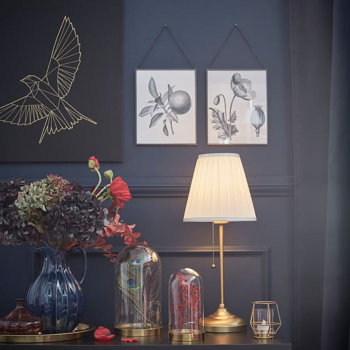 IKEA ÅRSTID Brass Lighting Set - Modern Table and Wall lamps