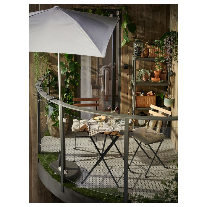 IKEA TÄRNÖ Table with 2 chairs, outdoor, black/light brown stained