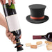 Top hat silicone wine stopper shown with corkscrew, corks, and wine bottle – stylish and functional leak-proof accessory – 1600002389866 13964736