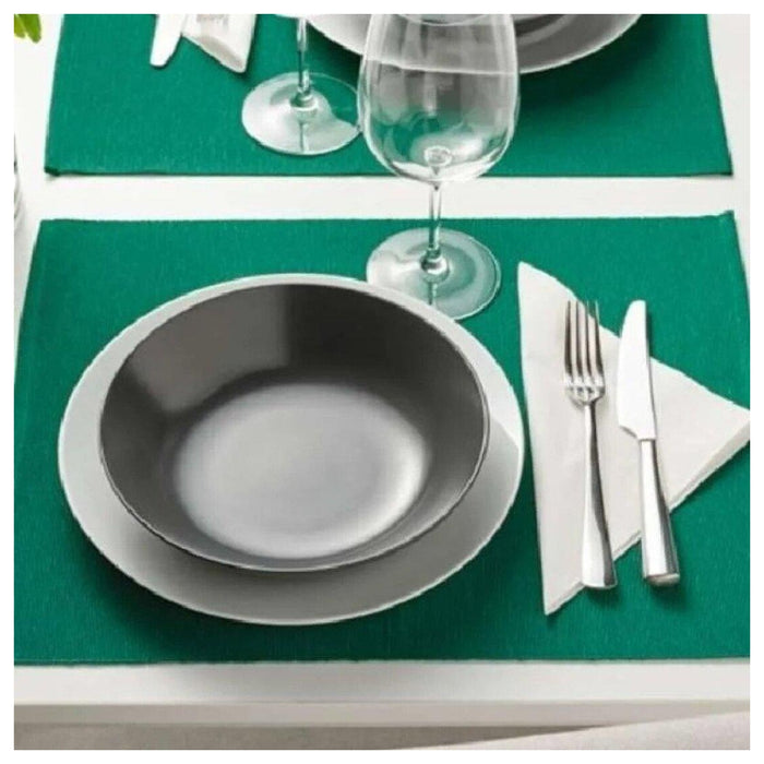 Ikea KRAMA Washcloth, 30x30 cm (4 Pack) with Place Mat, Multicolour and Dark Green, and 35x45 cm (1 piece)