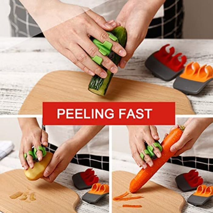 Digital Shoppy Palm Grip Vegetable & Fruit Peeler, Green – Swift Handheld Slicer