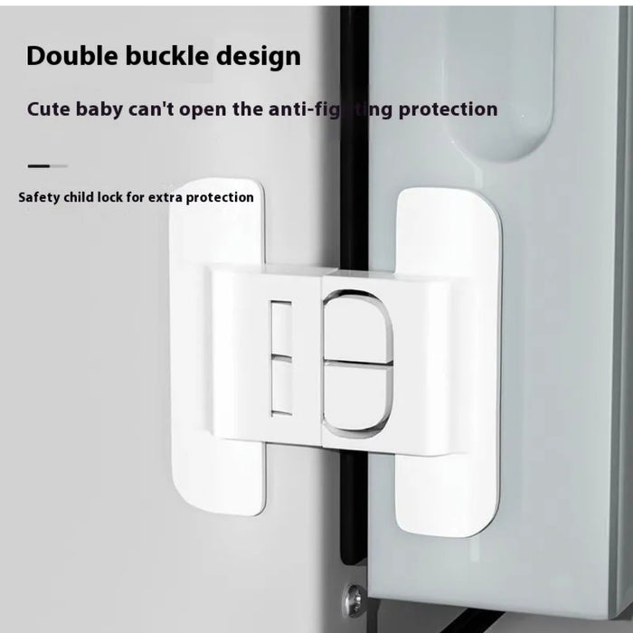 Double buckle design safety child lock on a white background