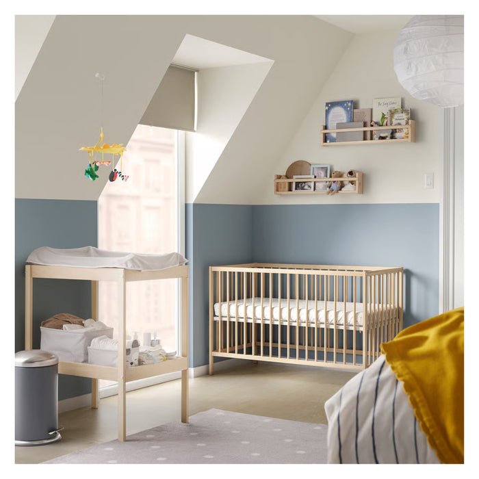 IKEA Cot, birch, 60x120 cm. (Children's cot= 0 - 4 yrs)
