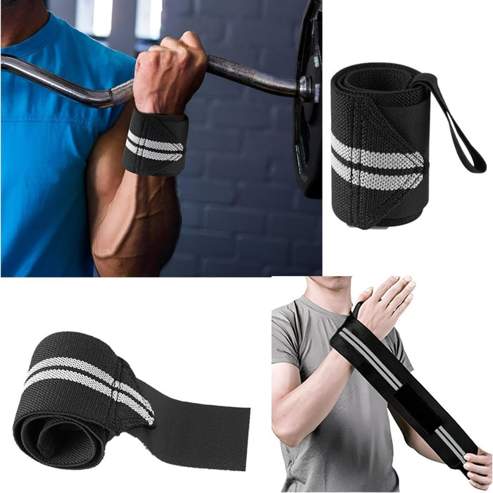 Digital Shoppy Grey Wrist Strap – Support Wrap for Weightlifting, Bench Press & Sprain Rehab