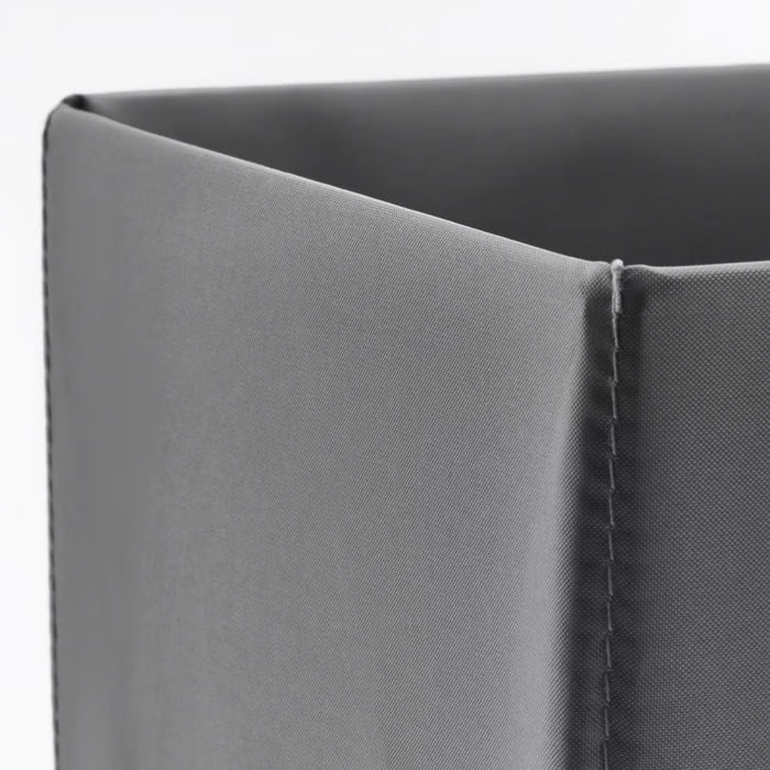 IKEA SKUBB Box Set of 3 Dark Grey 20×38×12 cm with SNÖKRABBA Napkin Black‑Blue 4 Pack — Storage & Dining Combo