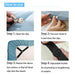 Digital Shoppy Bed Clips Sheet Cover, four-step usage guide showing clip attachment and adjustable buckle