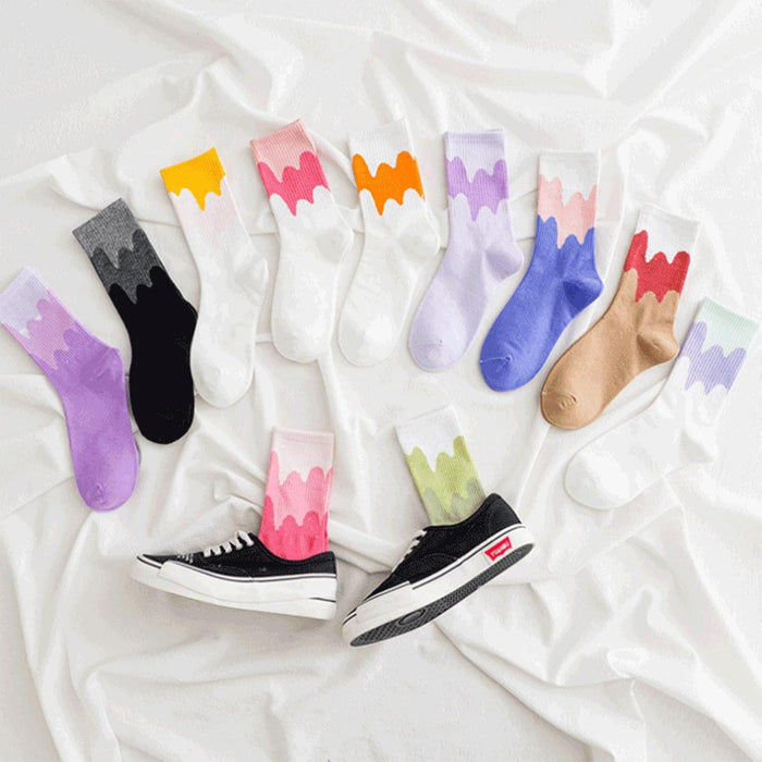 Digital Shoppy Women's Socks Ice Cream Cream Tube Socks Japanese Style