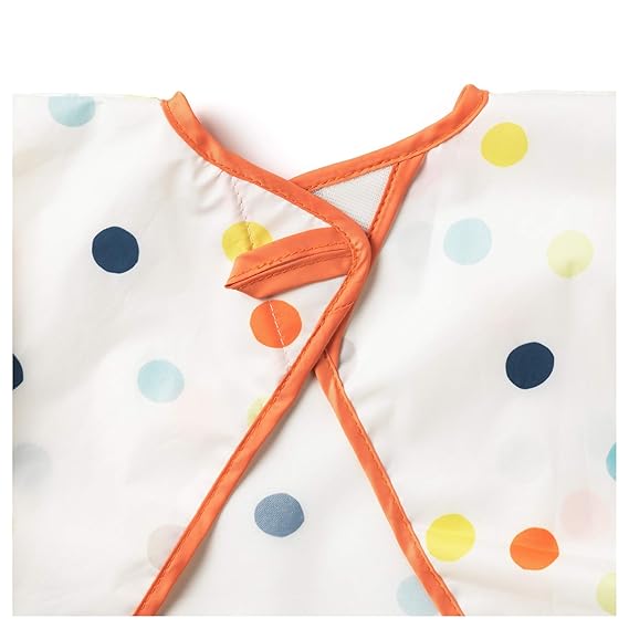 IKEA Bib, multicolour with 4-piece eating set, bright green