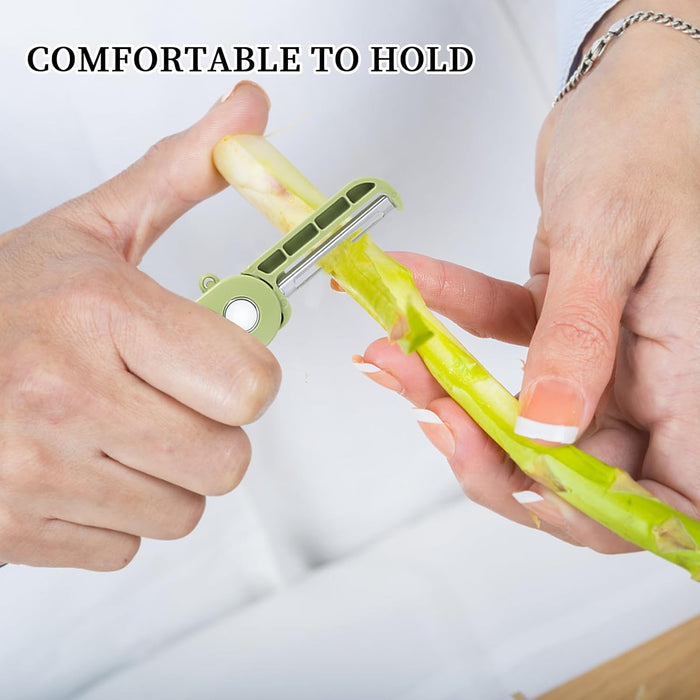 Digital Shoppy Foldable Vegetable Peeler Stainless Steel Fruit Slicer Potato Cucumber Portable Picnics Sharp Home Kitchen Accessories Tools Kitchen Gadgets