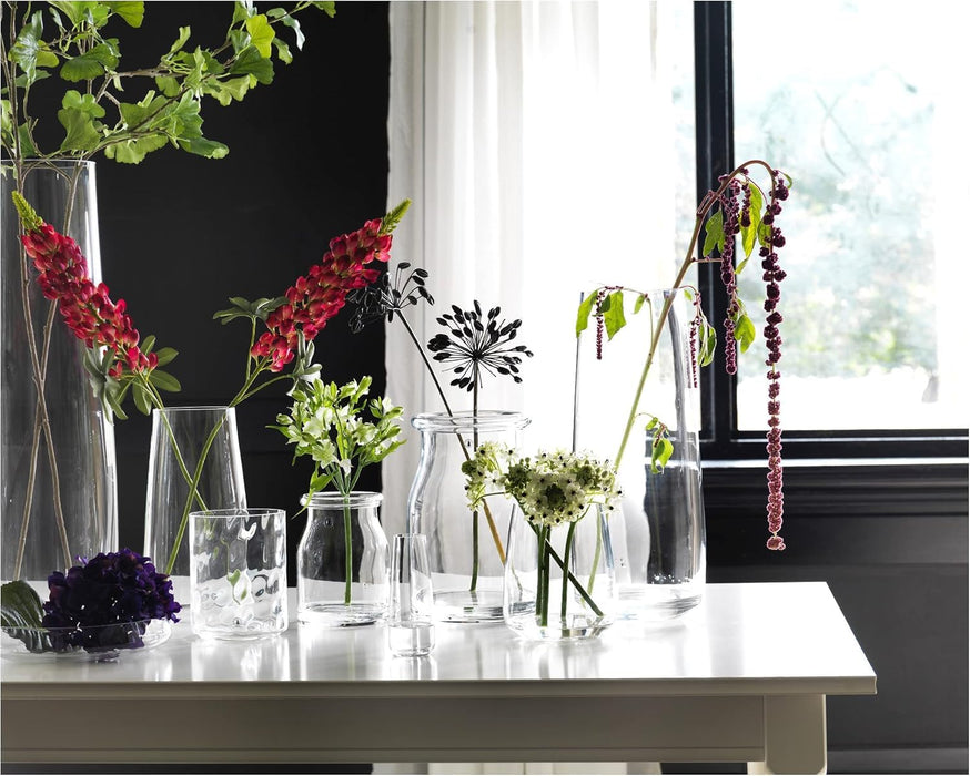 IKEA BERÄKNA Bowl, clear glass, 26 cm with FRÖFINK Scented potpourri, Peach orange, 60 g