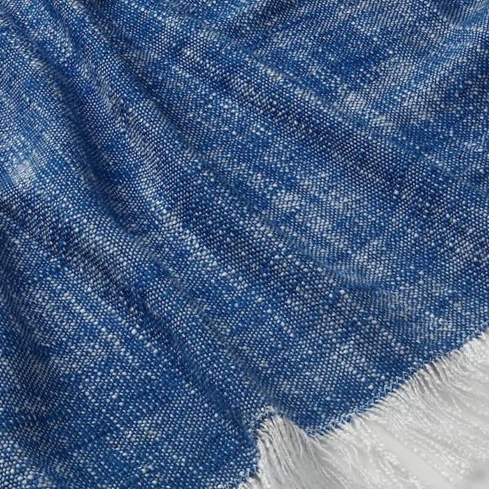 IKEA Throw, blue, 120x180 cm (47x71) with Cushion, white/printed, 40x40 cm