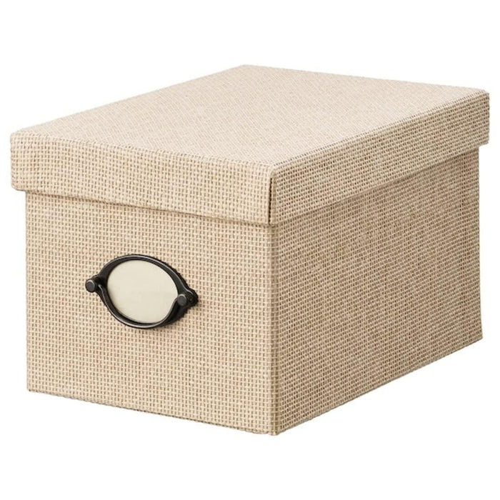 IKEA KVARNVIK Storage box with lid, Beige ( Combo )