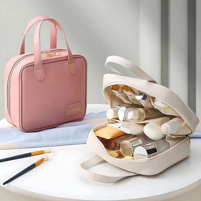 Digital Shoppy PU Large Capacity Travel Make Up Storage Organizer Makeup Pouch Cosmetic Bag Shell Bags