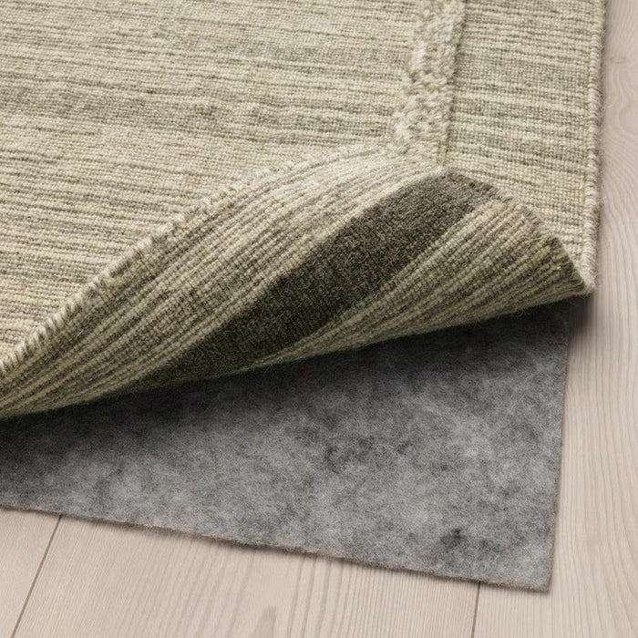 IKEA Rug, flatwoven, beige/white, 50x80 cm with  Rug underlay with anti-slip, grey, 50x80 cm