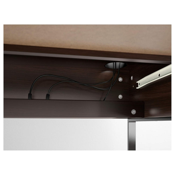 IKEA Black Study Desk Set – LED Work Lamp with Desk 73x50 cm