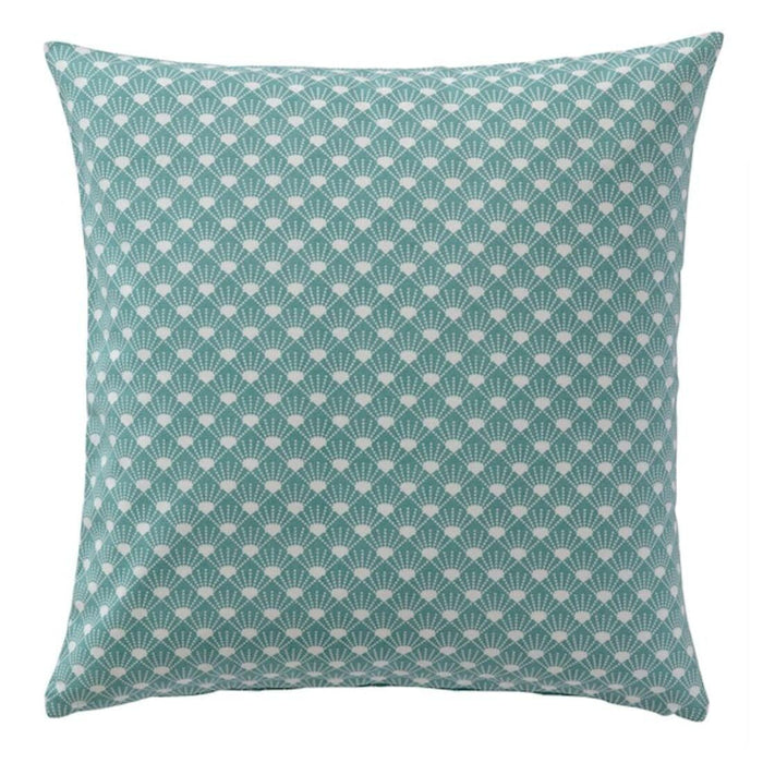 IKEA FIALISA Cushion pad, white 50x50 cm with Cushion cover, green, 50x50 cm