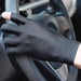 Digital Shoppy driving gloves – open-finger glove gripping steering wheel, designed for comfort and control
