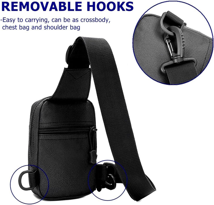 Black casual belt shoulder bag for men by Digital Shoppy with adjustable strap