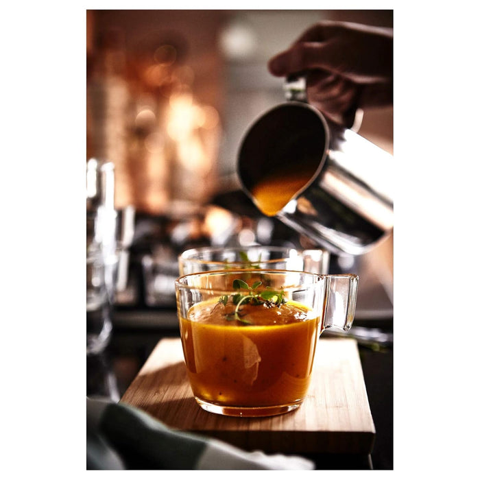 IKEA Clear Glass Drinkware & Serveware Set – Bottle with Stopper 1 L, Beer Glass 48 cl, Serving Bowl 12 cm & Mug 23 cl