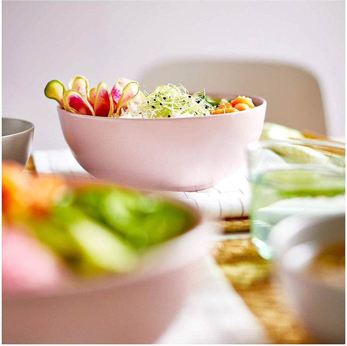 IKEA Bowls - Set of 2 (Pink, Beige) with Place mat, Natural, Black