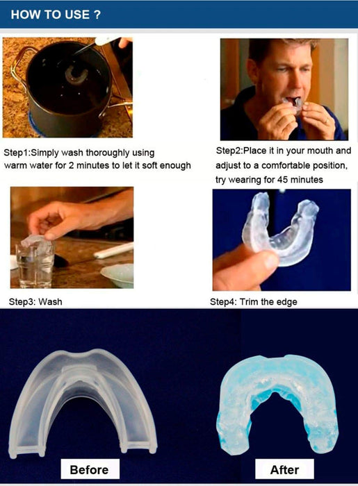 Digital Shoppy 1 Pc Anti Snoring Mouth Guard Stopper Mouthpiece Silicone &1 Pc Anti Snore Stop Snoring Nose Clip Sleep Tray Sleeping Aid--FREE SHIPPING
