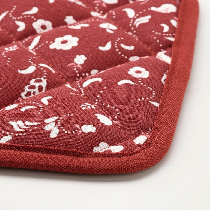 IKEA INAMARIA Oven Glove and Pot Holder Patterned/red