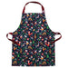 Colorful apron with nature-themed design on a white background