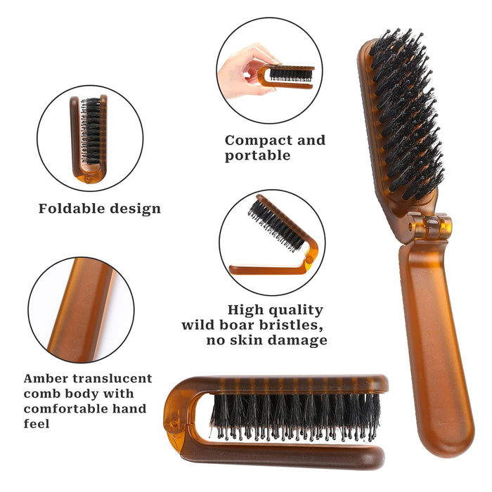 Brown hairbrush with features highlighted on a white background