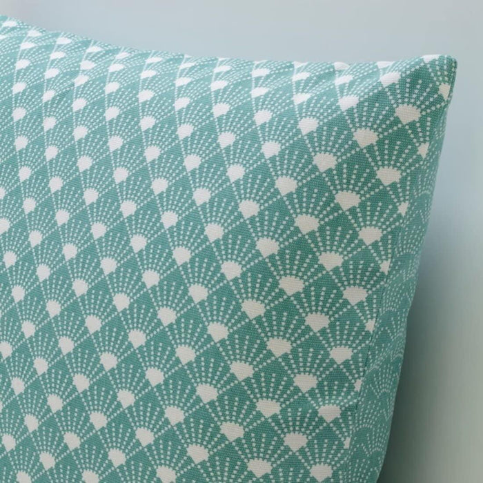 IKEA FIALISA Cushion pad, white 50x50 cm with Cushion cover, green, 50x50 cm