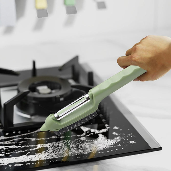 Digital Shoppy Kitchen Fruit Peeler with Cleaning Brush – Green