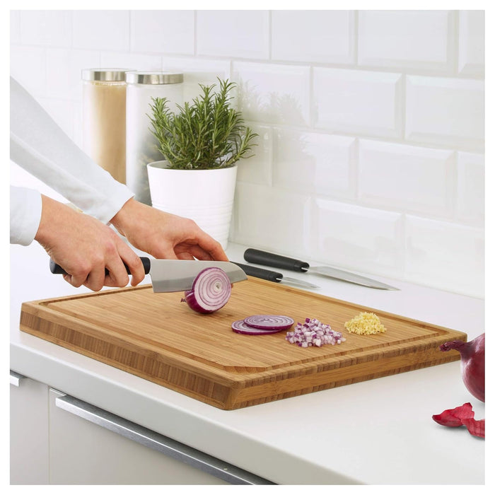 IKEA Kungsfors  Magnetic knife rack, stainless steel, 56 cm with 3-piece knife set  and 6 Knife