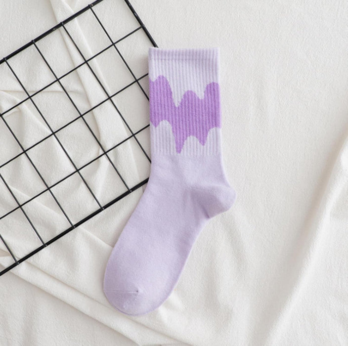 Digital Shoppy Women's Socks Ice Cream Cream Tube Socks Japanese Style